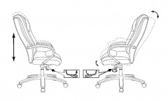 Кресло руководителя Бюрократ T-9925SL светло-коричневый Leather Eichel кожа крестов. металл хром