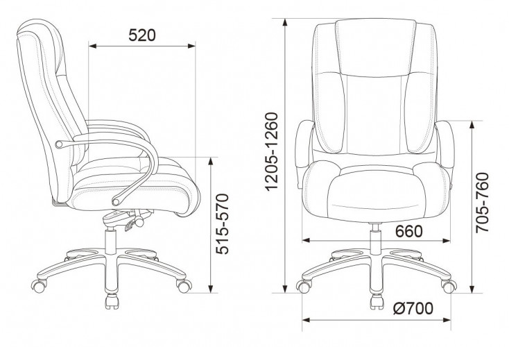 Кресло руководителя Бюрократ T-9925SL светло-коричневый Leather Eichel кожа крестов. металл хром