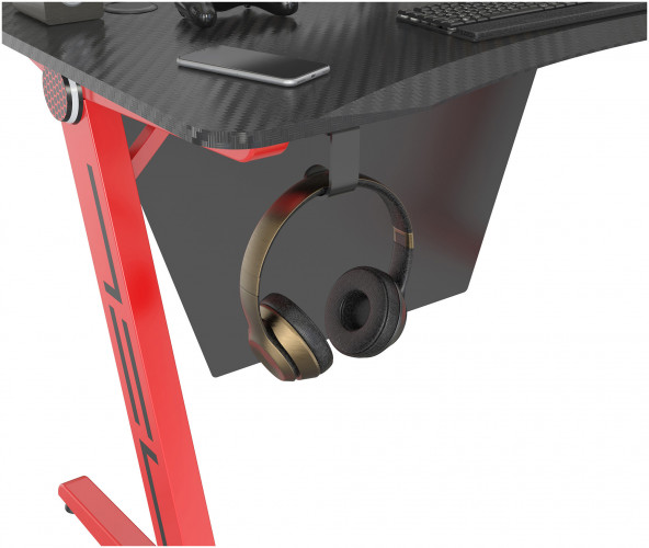 Стол игровой Cactus CS-GTZ-RDBK-CARBON столешница МДФ карбон каркас красный