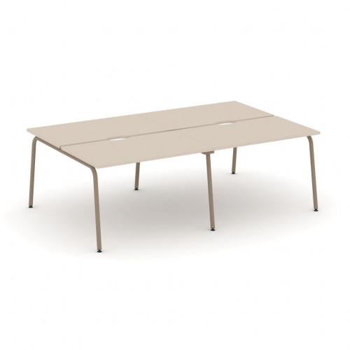 Estetica Рабочая станция на 4 места ES.D.RS-4.2-VK Капучино/Латте металл 2360*1500*750