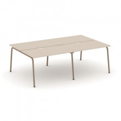 Estetica Рабочая станция на 4 места ES.D.RS-4.2-VK Капучино/Латте металл 2360*1500*750