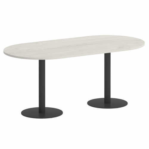 Home Office Стол овальный VR.SP-5-180.1 Дуб наварра/Антрацит металл 1800*900*750