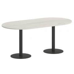 Home Office Стол овальный VR.SP-5-180.1 Дуб наварра/Антрацит металл 1800*900*750