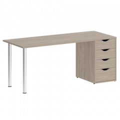 Home Office Стол письменный VR.SP-3-178.4 Дуб аттик/Хром опоры 1780*720*750