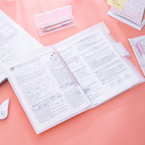 Папка-портфель Deli 72611 5 отдел. A4 с окантовкой полипропилен прозрачный