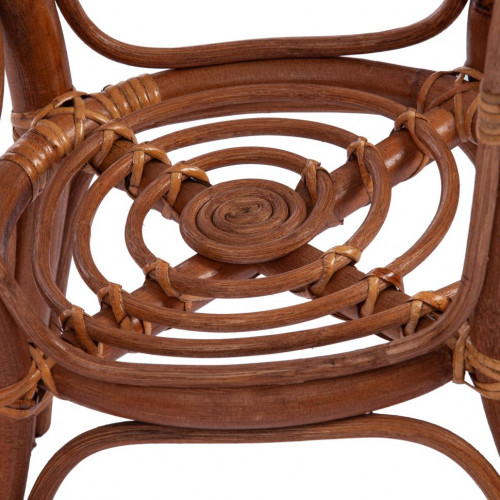 Комплект для отдыха "BAHAMA" (диван + 2 кресла + стол со стеклом ) /с подушками/, coco brown (коричневый кокос)