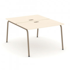 Estetica Рабочая станция на 2 места ES.D.RS-2.2-LK Сатин/Латте металл 1180*1500*750