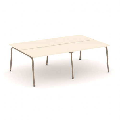 Estetica Рабочая станция на 4 места ES.D.RS-4.2-VK Сатин/Латте металл 2360*1500*750