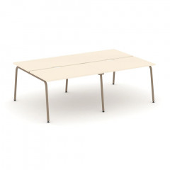 Estetica Рабочая станция на 4 места ES.D.RS-4.2-VK Сатин/Латте металл 2360*1500*750