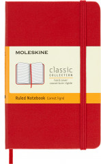 Блокнот Moleskine CLASSIC MM710R Pocket 90x140мм 192стр. линейка твердая обложка красный
