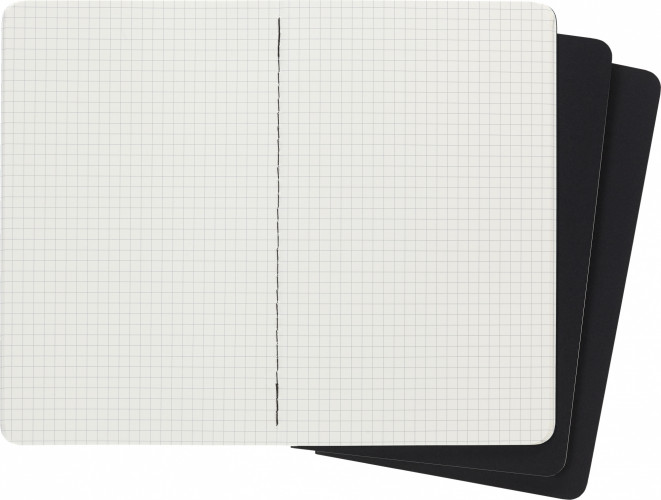 Блокнот Moleskine CAHIER JOURNAL QP317 Large 130х210мм обложка картон 80стр. клетка черный (3шт)