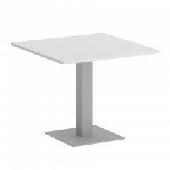 Home Office Стол квадратный VR.SP-5-90.2 Белый бриллиант/Серый металл 900*900*753