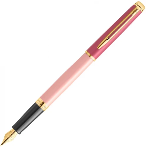 Ручка перьев. Waterman Hemisphere Colour Blocking (2179896) Pink GT F сталь нержавеющая/позолота F син. черн. подар.кор.