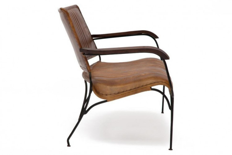 Диван Secret De Maison PAGANEL ( mod. 2106 D ) , металл/кожа буйвола, 133*71*77, Античный светлый