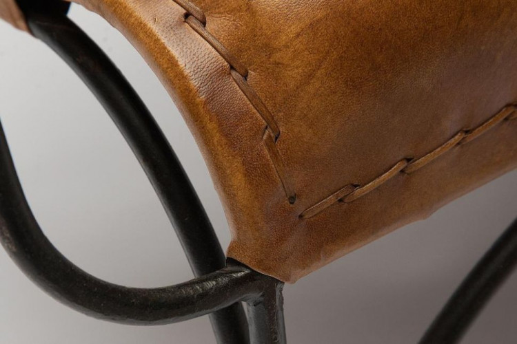 Диван Secret De Maison PAGANEL ( mod. 2106 D ) , металл/кожа буйвола, 133*71*77, Античный светлый