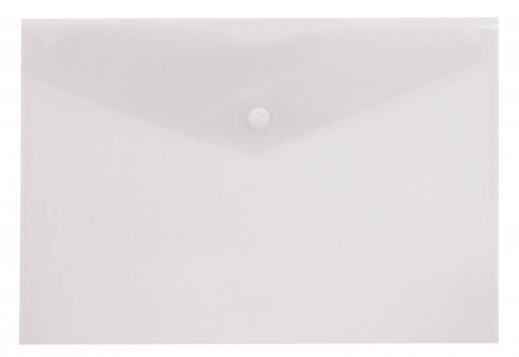 Конверт на кнопке Бюрократ -PK803TCLEAR A4 пластик 0.15мм прозрачный