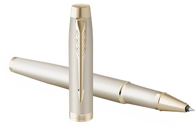 Ручка роллер Parker IM Monochrome T328 (2172955) Champagne PVD F черн. черн. подар.кор.