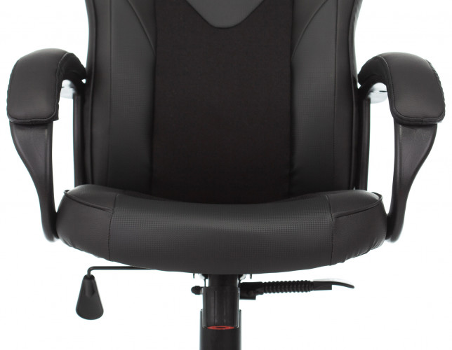 Кресло игровое Zombie Game 17 черный эко.кожа/ткань крестов. пластик