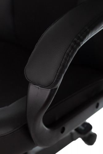 Кресло игровое Zombie Game 17 черный эко.кожа/ткань крестов. пластик