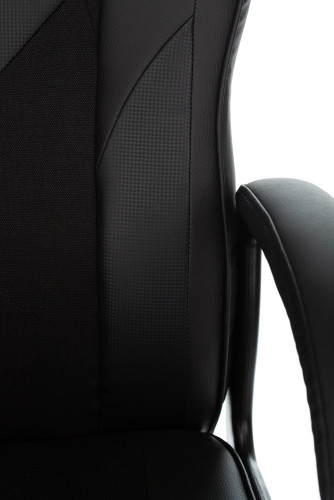 Кресло игровое Zombie Game 17 черный эко.кожа/ткань крестов. пластик