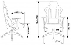 Кресло игровое Zombie Neo серый 3C1 с подголов. крестов. пластик