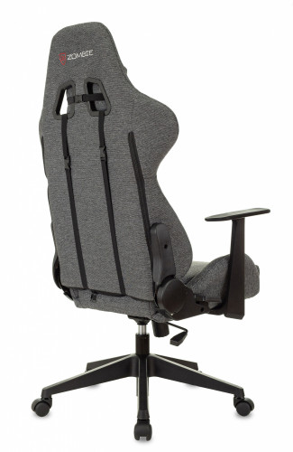 Кресло игровое Zombie Neo серый 3C1 с подголов. крестов. пластик