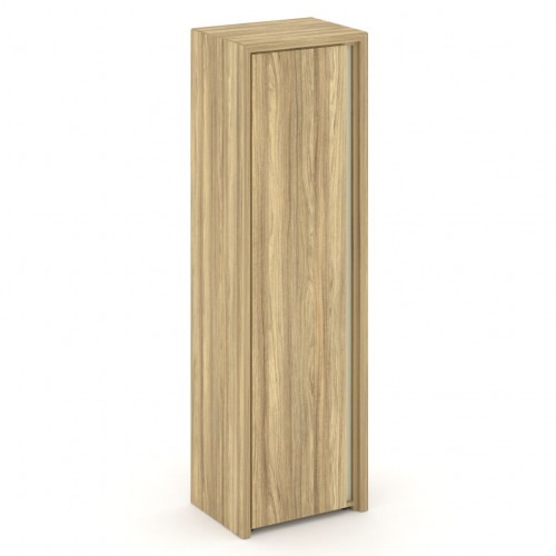 Corner Шкаф высокий узкий левый (высокий фасад ЛДСП) COR.SU-1.9 (L) Гикори песочный/Ваниль 600*450*2000