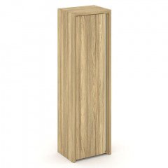 Corner Шкаф высокий узкий левый (высокий фасад ЛДСП) COR.SU-1.9 (L) Гикори песочный/Ваниль 600*450*2000