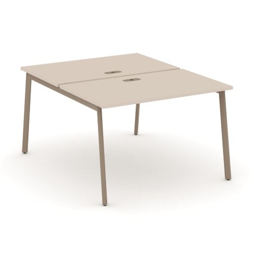 Estetica Рабочая станция на 2 места ES.D.RS-2.2-LP Капучино/Латте металл 1180*1500*750