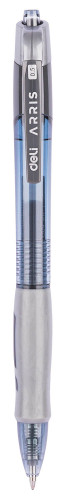 Ручка гелев. автоматическая Deli Arris EG08-BK прозрачный/серый d=0.5мм черн. черн. резин. манжета