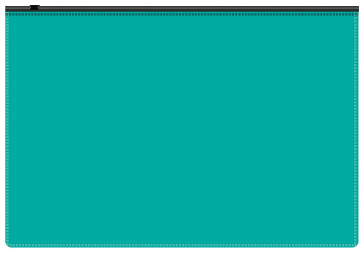 Папка на молнии ZIP Бюрократ -BPM4ATURGBL A4+ полипропилен 0.15мм бирюзовый цвет молнии черный