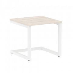 Home Office Стол журнальный VR.SP-2-58.G Денвер светлый/Белый металл 580*600*550