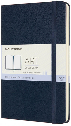 Блокнот для рисования Moleskine ART SKETCHBOOK ARTQP054B20 Medium 115x180мм 88стр. твердая обложка синий