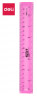 Линейка Deli E6208 пластик дл.20см ассорти гибкая/двухсторонняя шкала