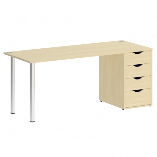 Home Office Стол письменный VR.SP-3-178.4 Клён/Хром опоры 1780*720*750