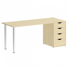 Home Office Стол письменный VR.SP-3-178.4 Клён/Хром опоры 1780*720*750