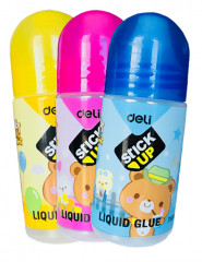 Клей жидкий Deli E7301A 35мл дисплей картонный детский