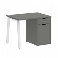 Home Office Стол письменный VR.SP-3-98.1.A Металлик/Белый металл 980*720*750