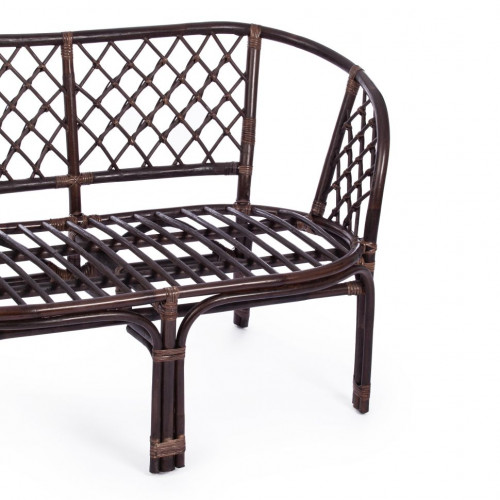 Комплект для отдыха "BAHAMA" (диван + 2 кресла + стол со стеклом ) /с подушками/, walnut (грецкий орех)