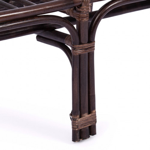 Комплект для отдыха "BAHAMA" (диван + 2 кресла + стол со стеклом ) /с подушками/, walnut (грецкий орех)