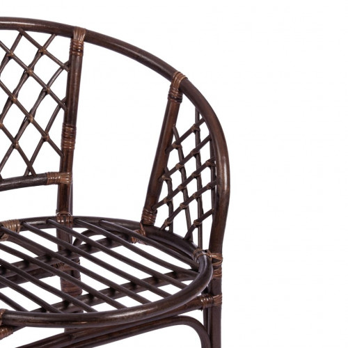 Комплект для отдыха "BAHAMA" (диван + 2 кресла + стол со стеклом ) /с подушками/, walnut (грецкий орех)