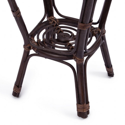 Комплект для отдыха "BAHAMA" (диван + 2 кресла + стол со стеклом ) /с подушками/, walnut (грецкий орех)