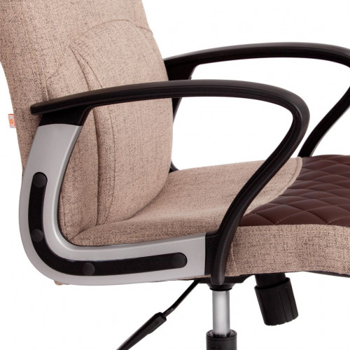 Кресло ADVANCE, ткань/кож/зам, светло-коричневый/коричневый, фостер 03/36-36