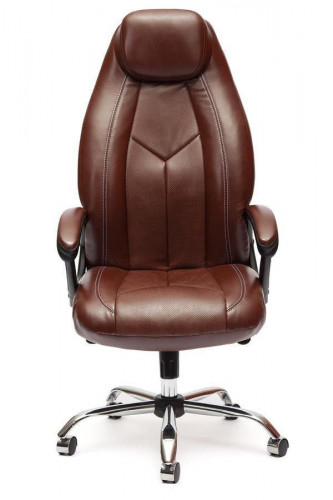 Кресло BOSS Lux, кож/зам, коричневый/коричневый перфорированный, 2 TONE/2 TONE /06