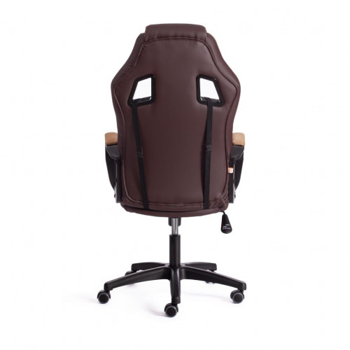 Кресло DRIVER (22), кож/зам/ткань, коричневый/бронза, 36-36/TW-21