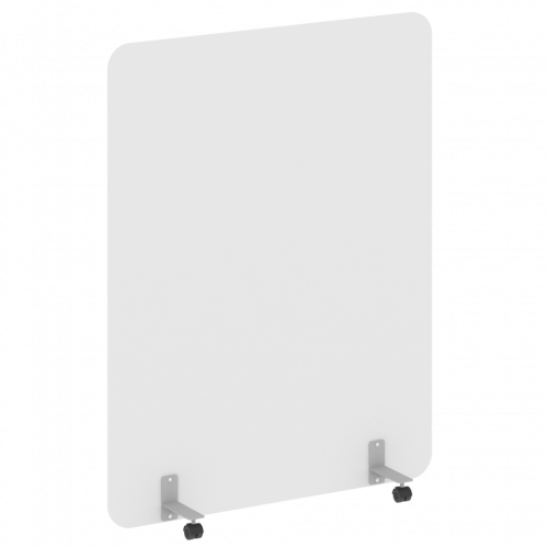 R-line Перегородка на металлических опорах, на роликах DP.R-140-180 Белый/Серый металл 1400*18*1800