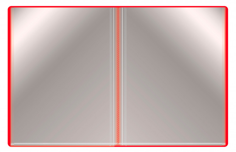 Папка с 60 прозр.вклад. Бюрократ -BPV60RED A4 пластик 0.7мм торц.карм с бум. встав красный