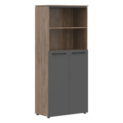 Шкаф с глухими средними дверьми MHC 85.6 Антрацит/Кария Пальмира 854х423х1956 MORRIS TREND