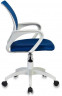 Кресло Бюрократ CH W696 синий TW-05 сиденье синий TW-10 сетка/ткань крестов. пластик белый