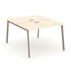 Estetica Рабочая станция на 2 места ES.D.RS-2.2-LP Сатин/Латте металл 1180*1500*750